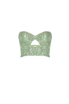 Top con Paillettes Verde Salvia