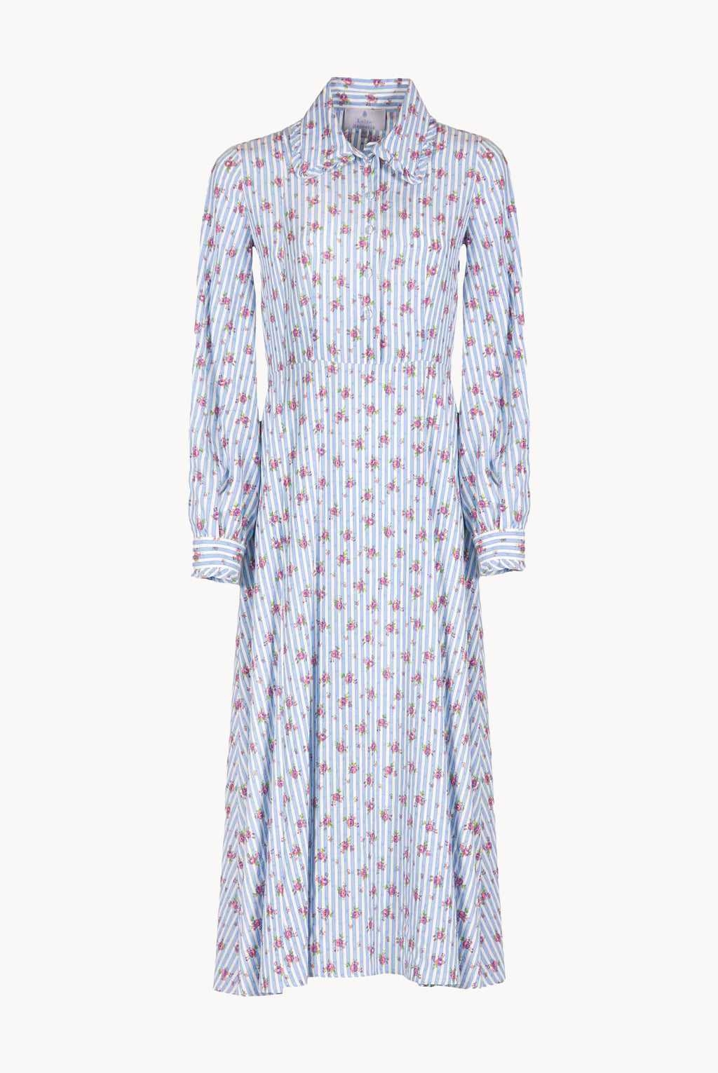 Striped Roses Chemisier Dress