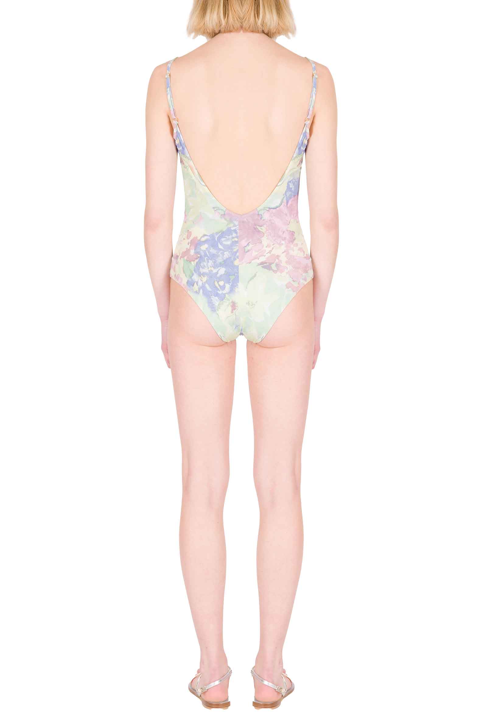 Costume Intero a Fiori Astratti