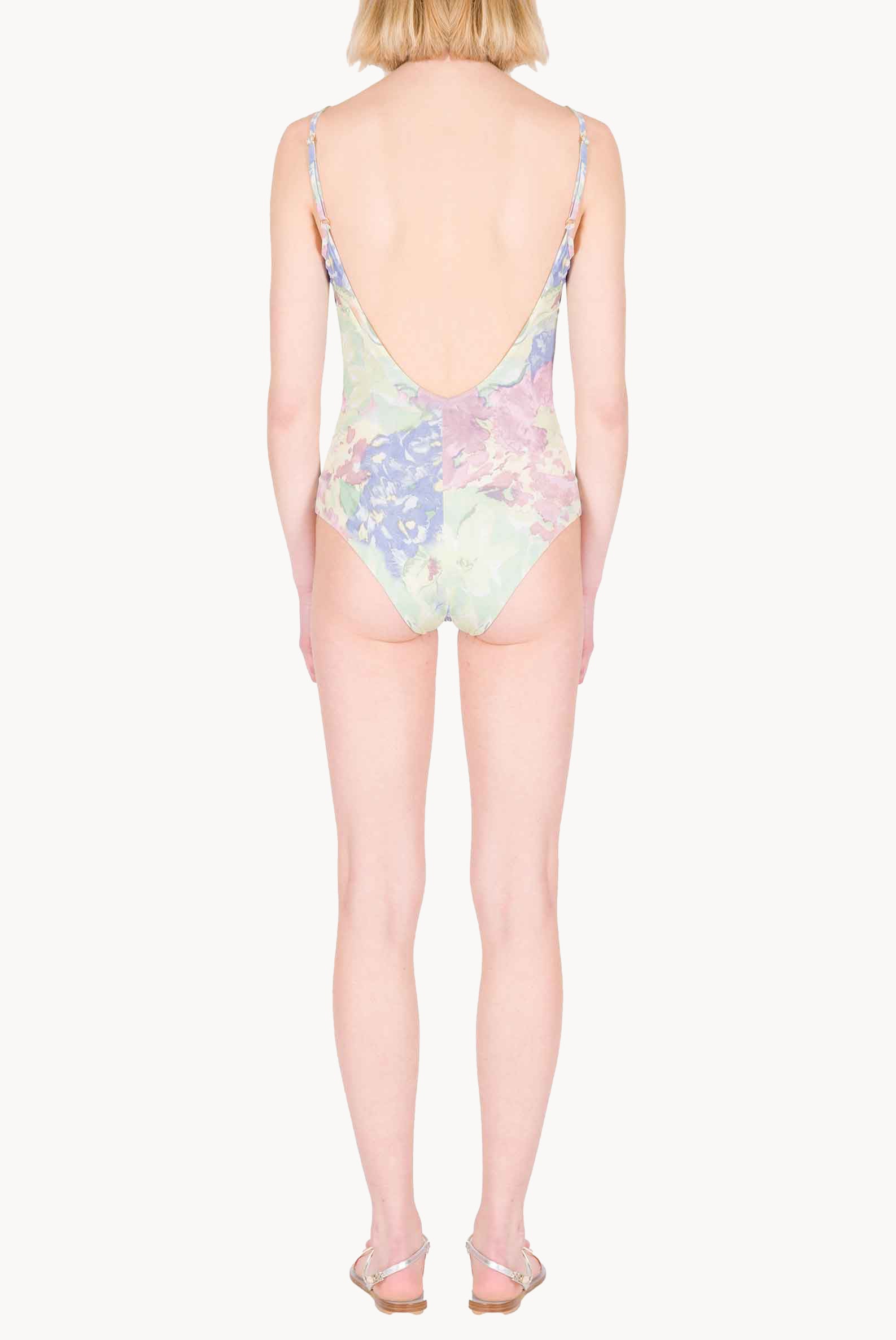 Costume Intero a Fiori Astratti