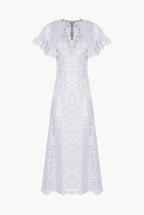 Sequinned Lace Short Cape Dress