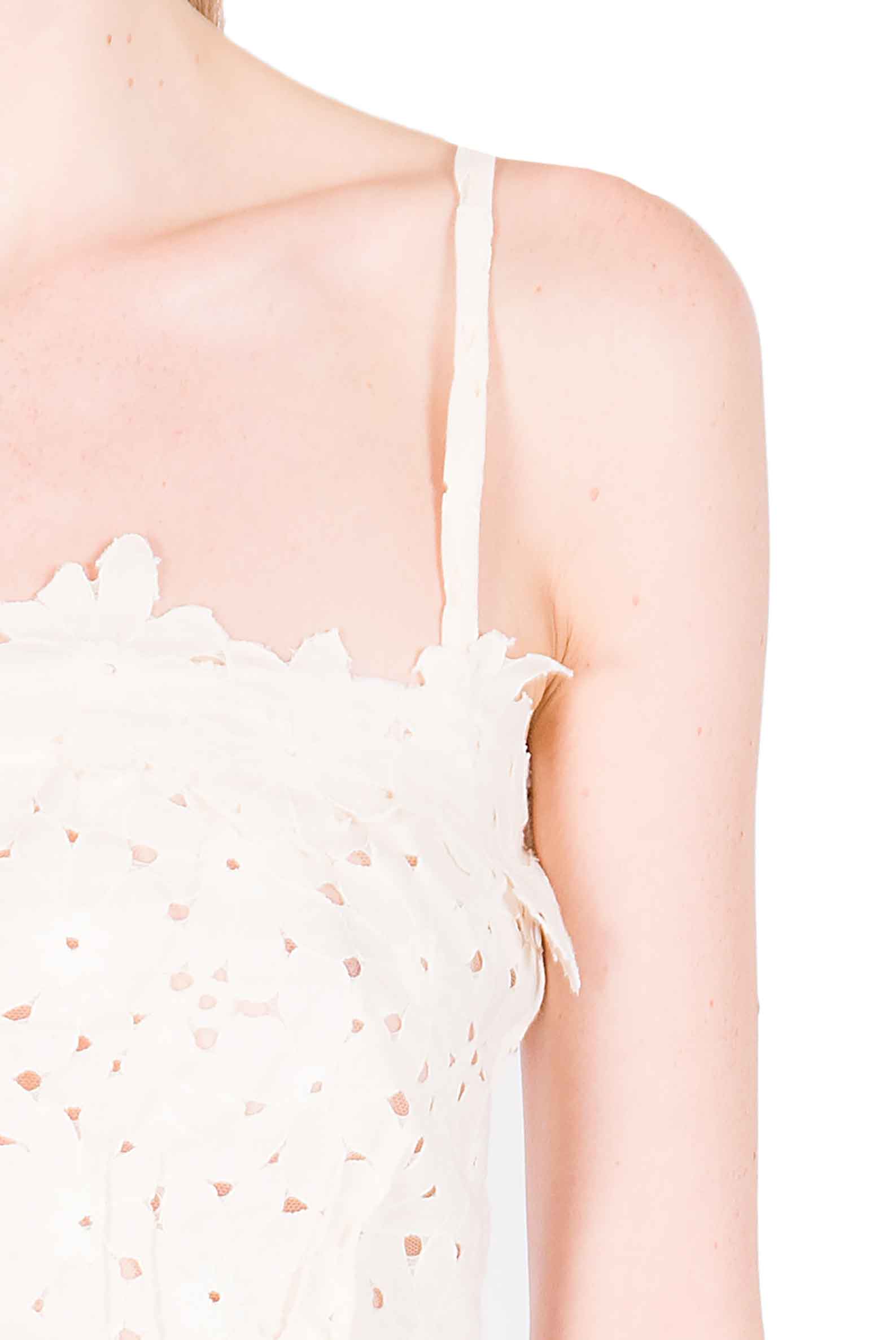 Top con Spalline Sottili in Pizzo Floreale
