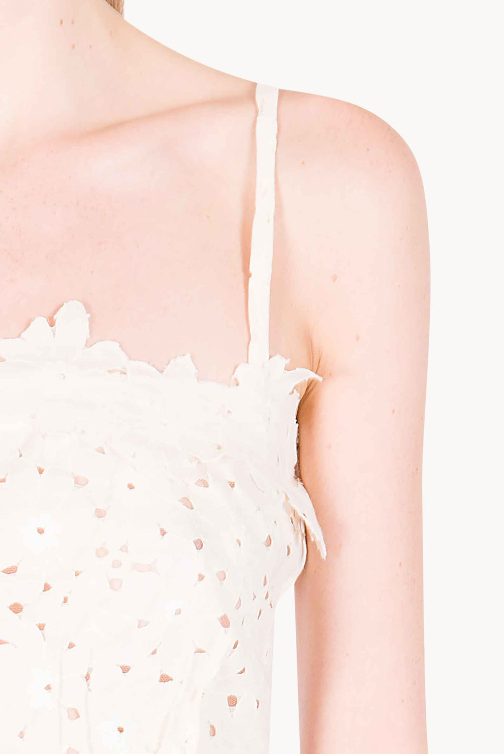 Top con Spalline Sottili in Pizzo Floreale