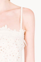 Top con Spalline Sottili in Pizzo Floreale