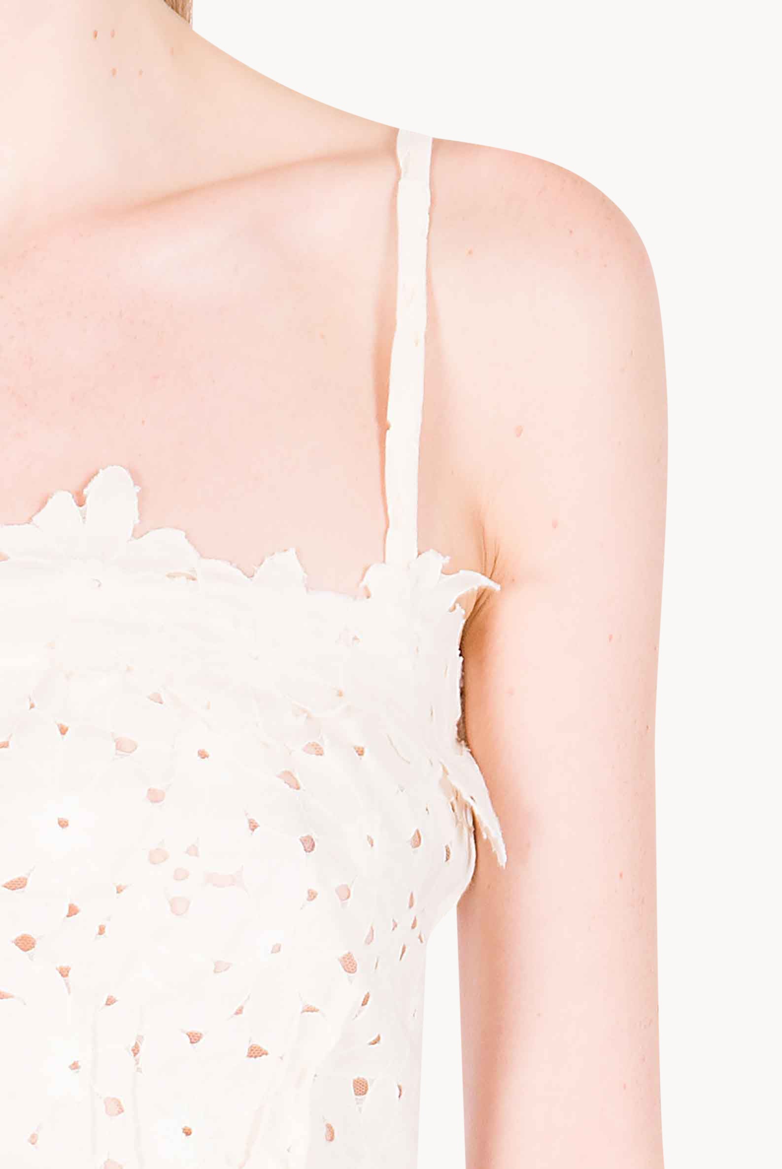 Top con Spalline Sottili in Pizzo Floreale