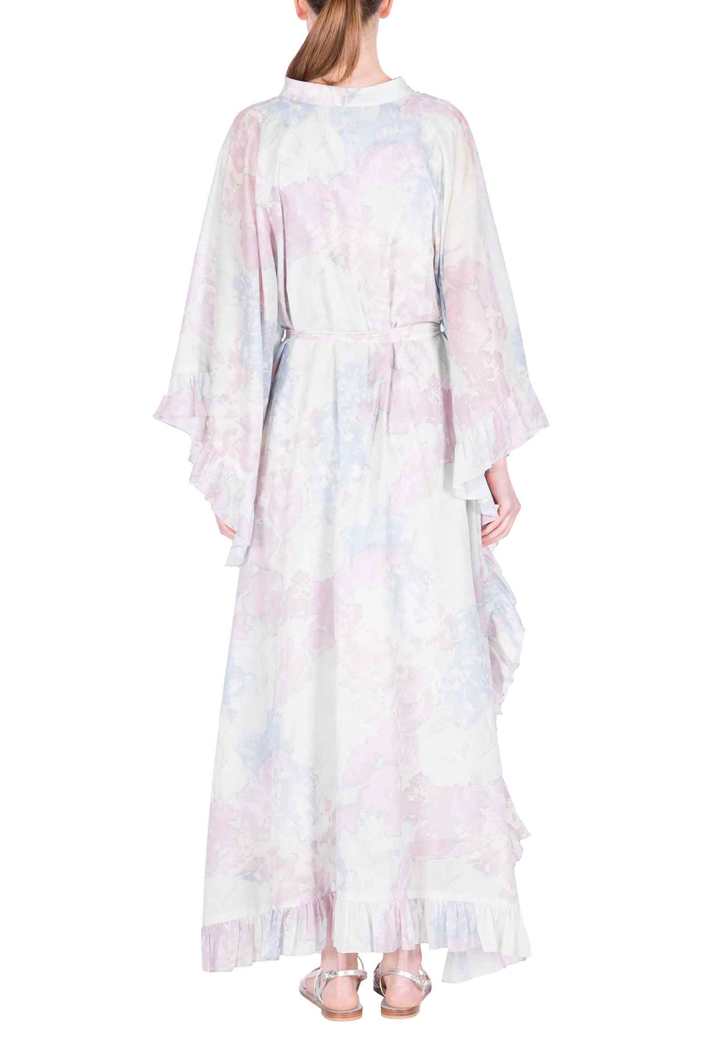 Cotton Kaftan in Abstract Flowers