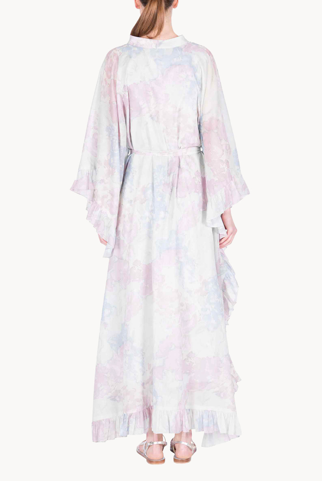 Cotton Kaftan in Abstract Flowers
