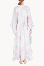Cotton Kaftan in Abstract Flowers