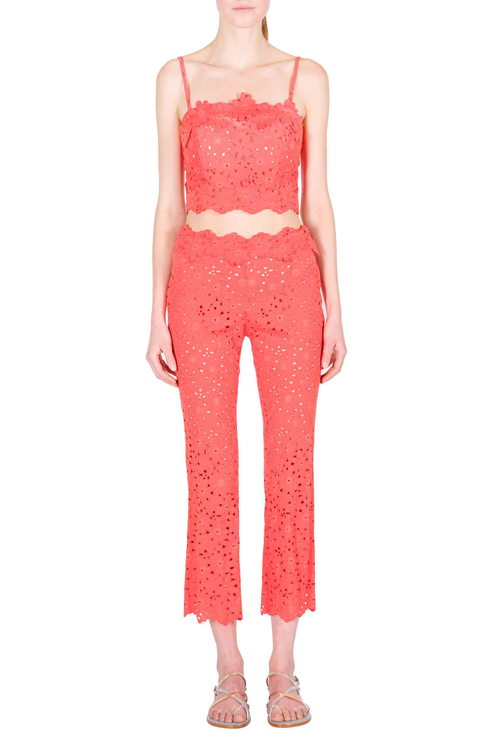 Criss Cros Floral Lace Top