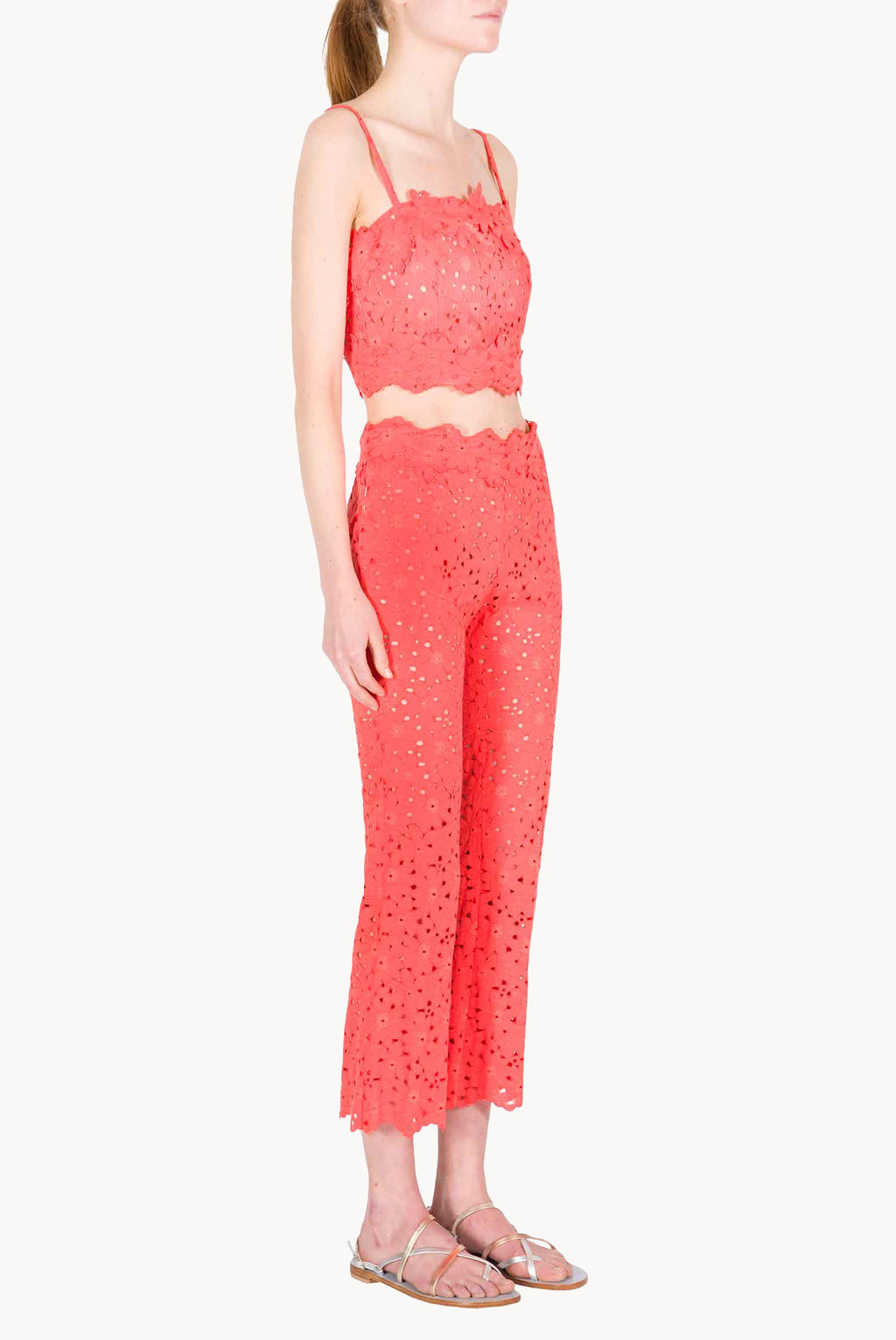 Criss Cros Floral Lace Top