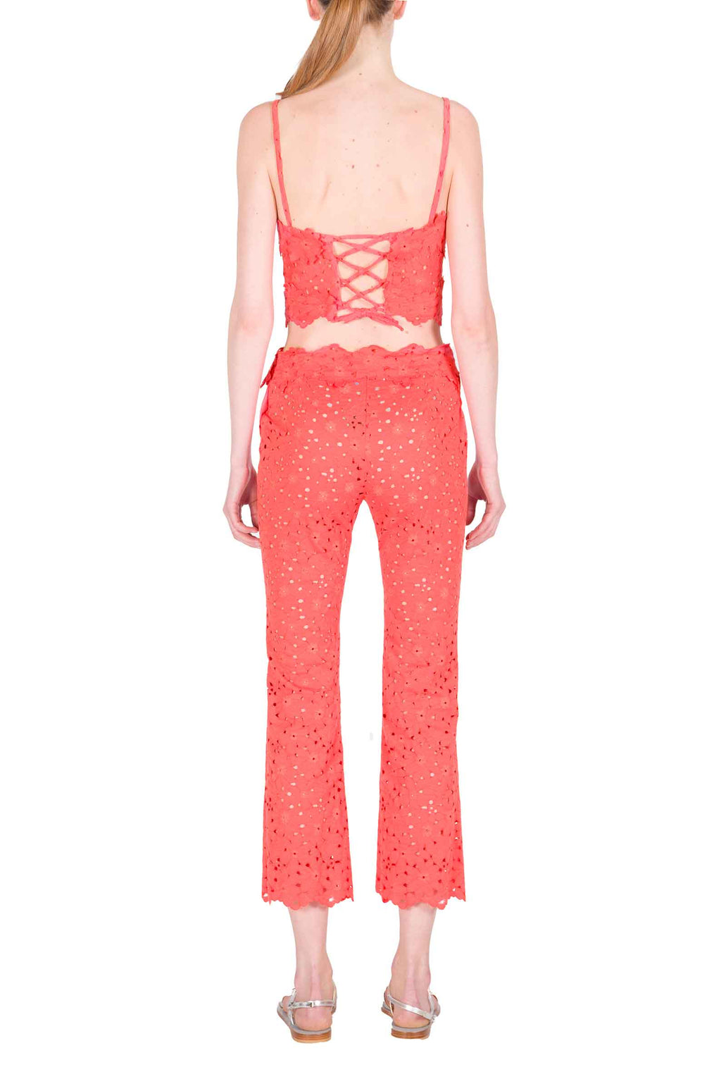 Criss Cros Floral Lace Top