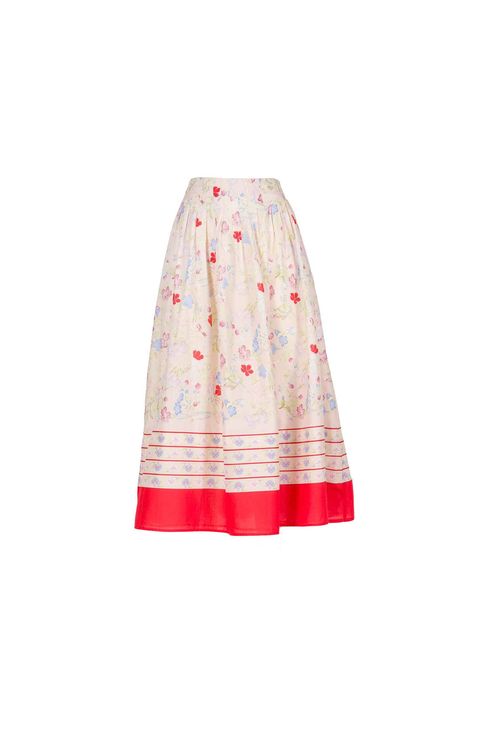 Gonna Midi Plissettata in Cotone a Gilly Flowers