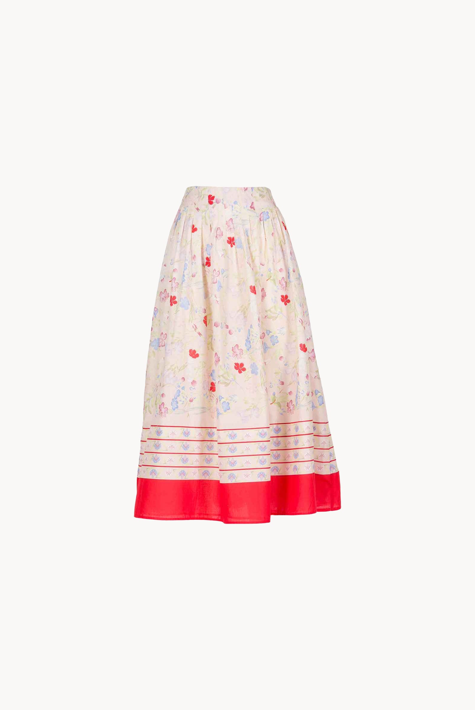 Gonna Midi Plissettata in Cotone a Gilly Flowers