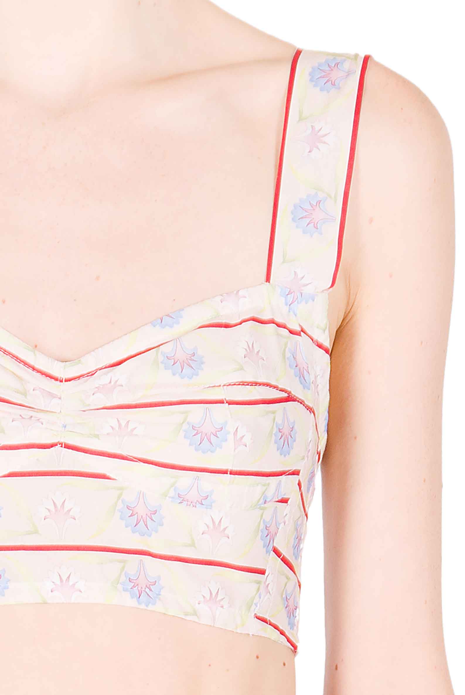 Reggiseno in Cotone Stampato a Gilly Flowers