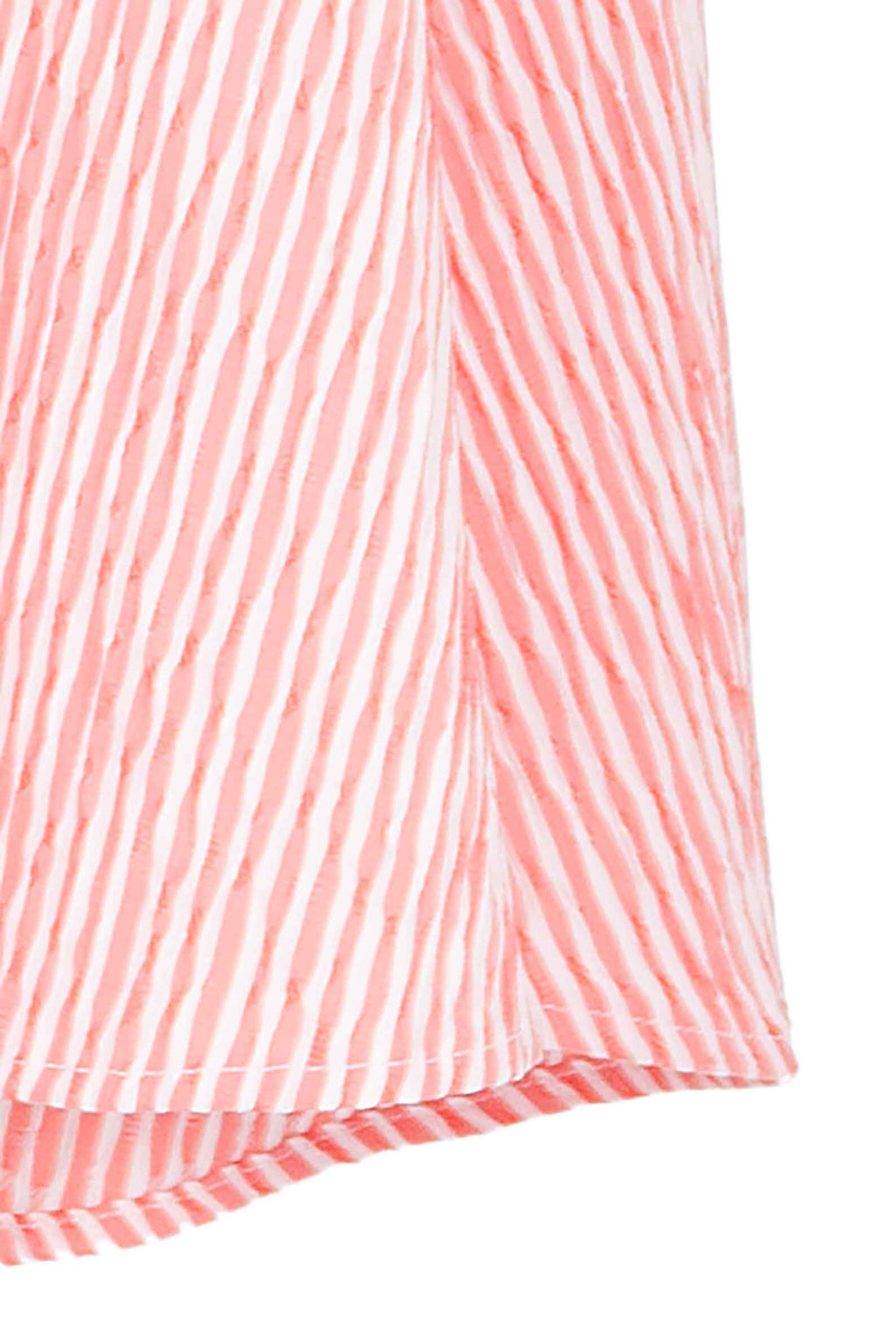 Abito Portafoglio in Cotone Elasticizzato a Righe Bicolore