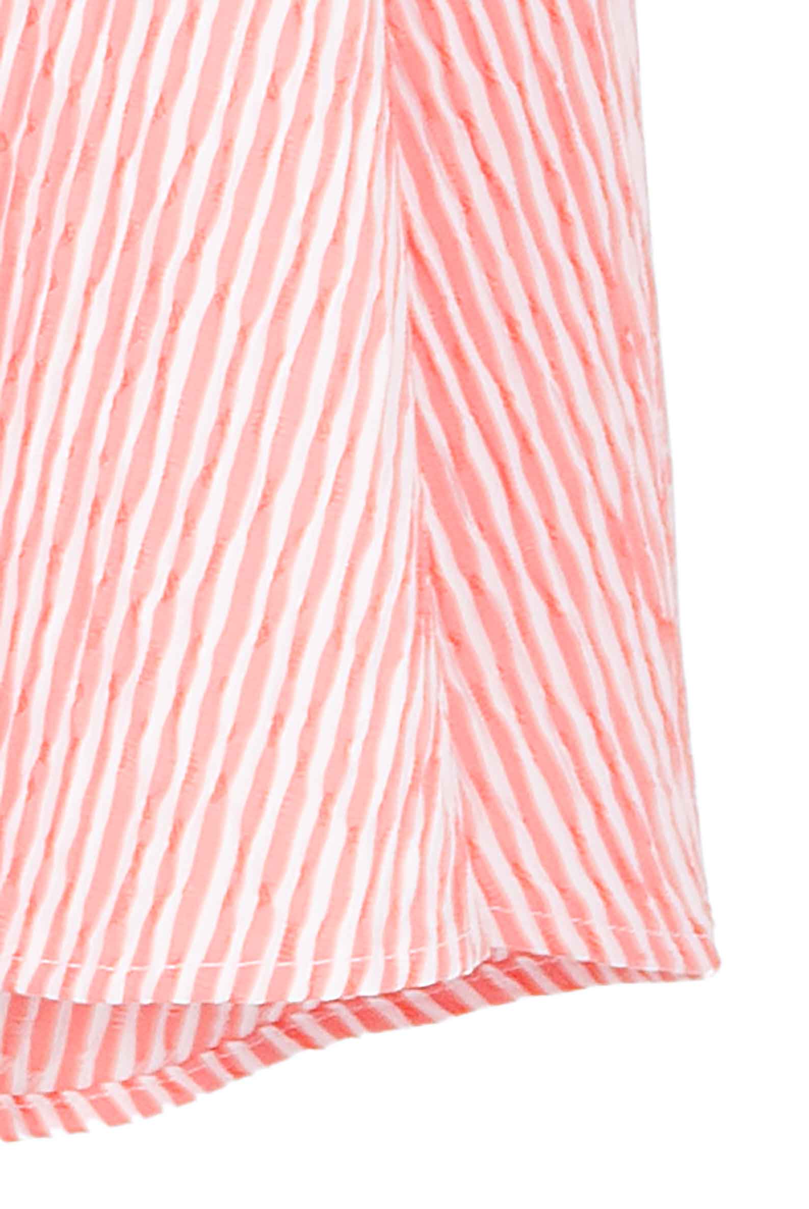 Abito Portafoglio in Cotone Elasticizzato a Righe Bicolore