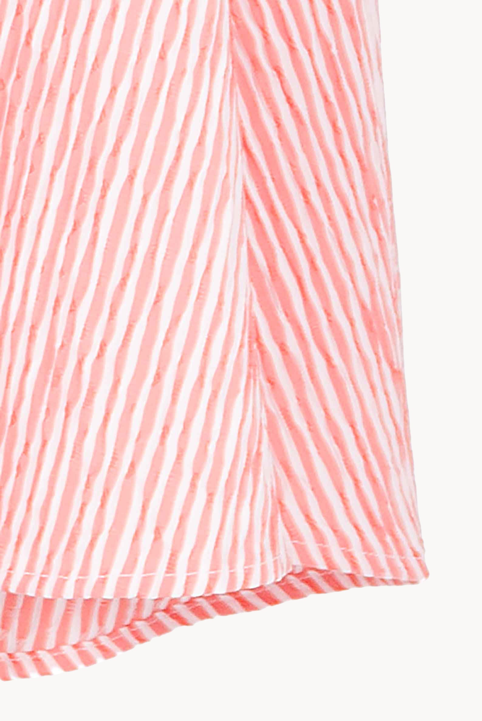 Bicolor Striped Stretch Cotton Wrap Dress