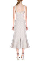 Abito in Jacquard Floreale con Volant