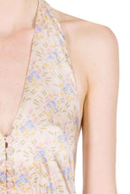 Abito Senza Maniche Bottoncino Blooming Mirage