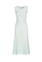 Abito Midi in Pizzo Azzurro Ghiaccio
