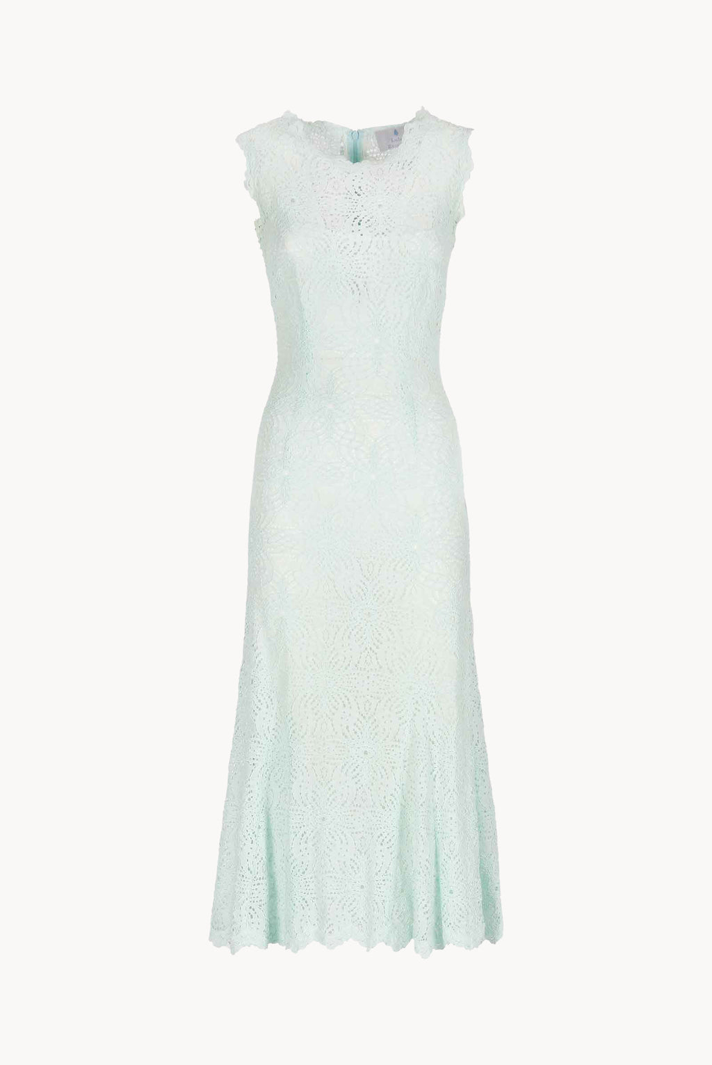 Ice Blue Lace Midi Dress
