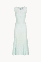 Ice Blue Lace Midi Dress