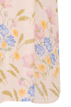 Abito con Cintura in Georgette Stampata in macro Blooming Mirage
