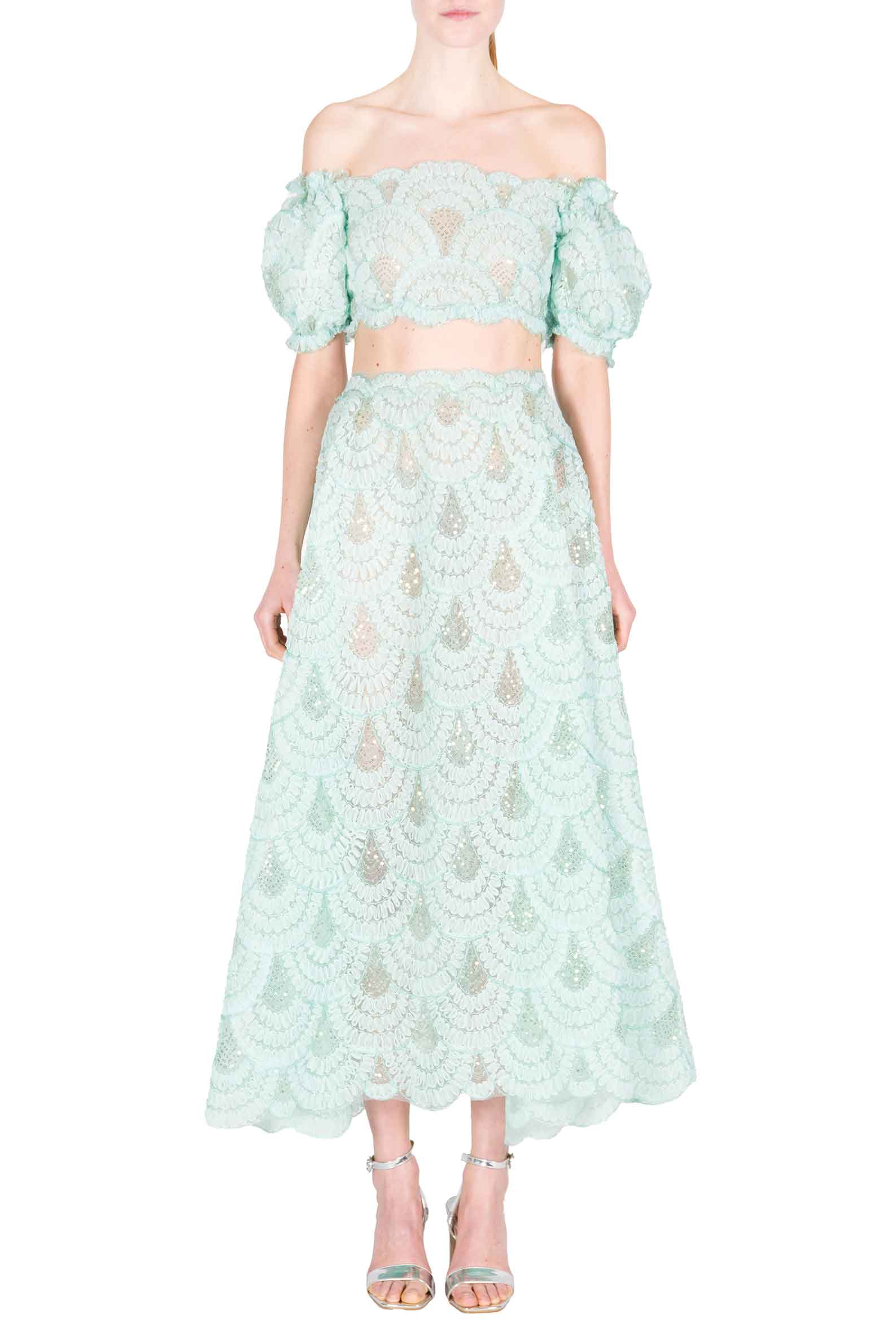 Gonna Svasata in Tulle con Paillettes