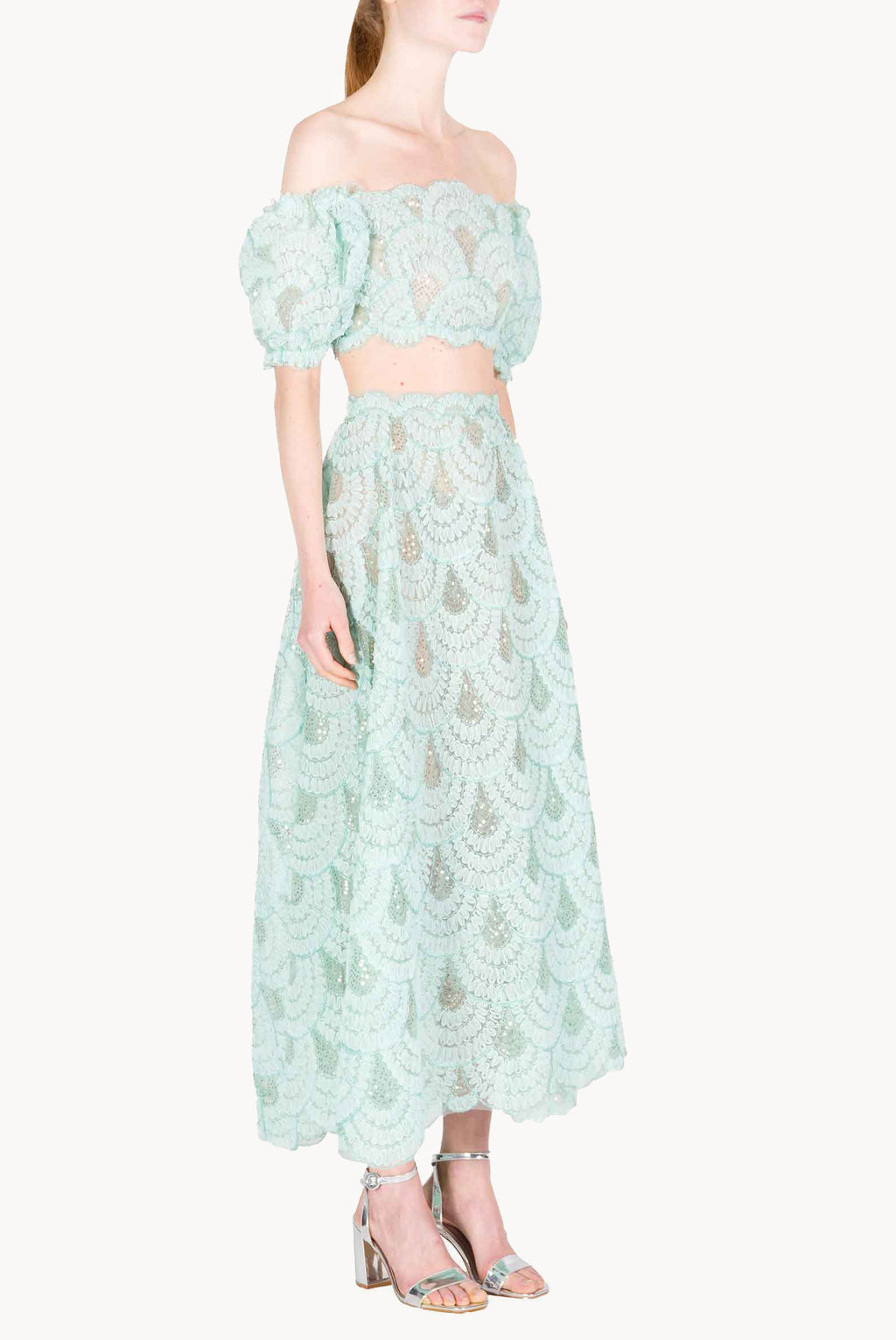 Gonna Svasata in Tulle con Paillettes
