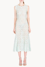 Ice Blue Lace Midi Dress