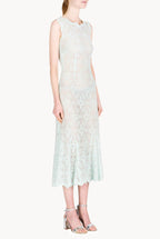 Ice Blue Lace Midi Dress