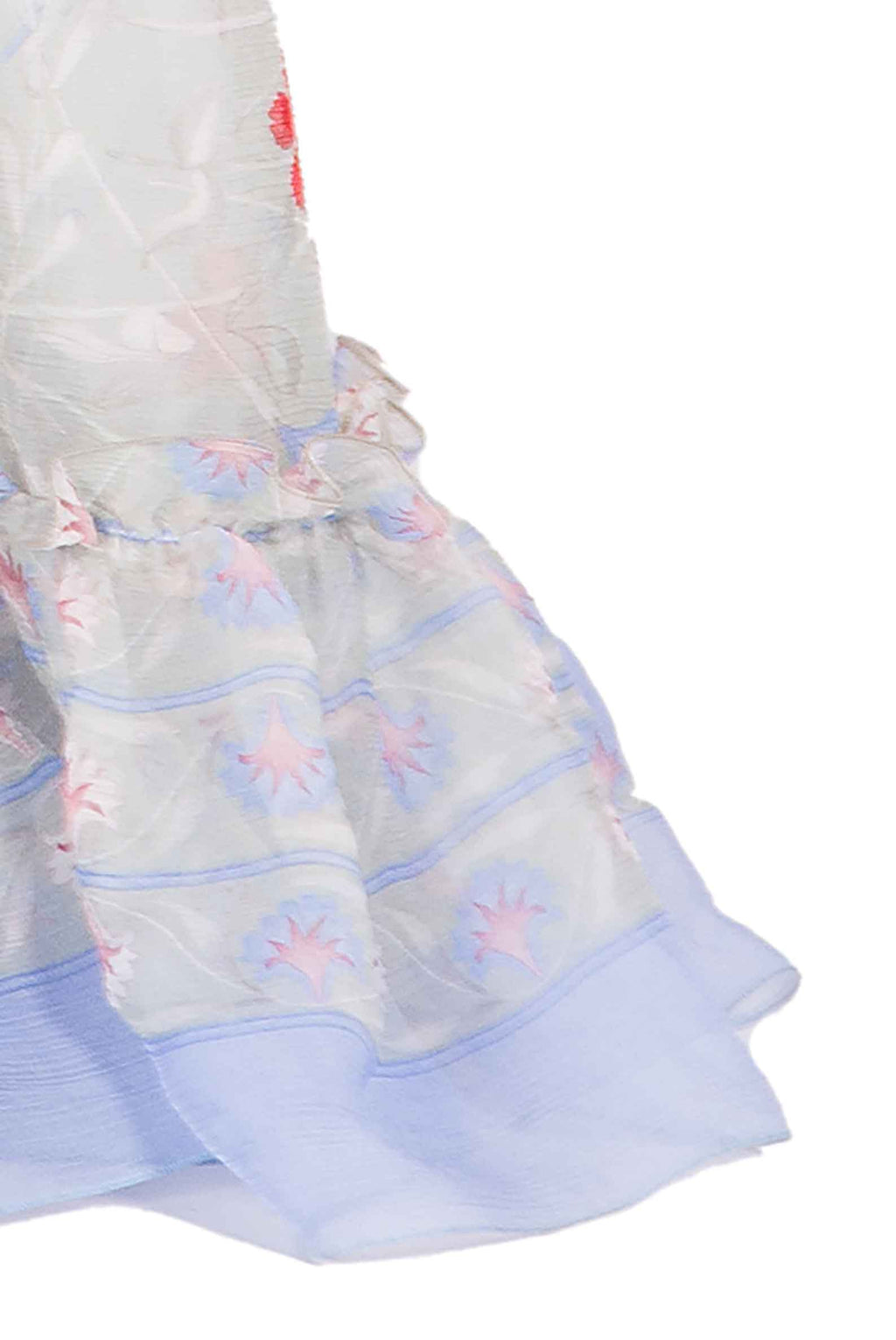 Abito in Chiffon Stampato con Schiena Scoperta in Fiori Gilly