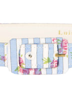 Cintura Blu a Righe con Rose