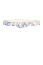 Cintura Blu a Righe con Rose