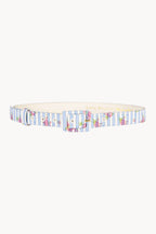 Cintura Blu a Righe con Rose