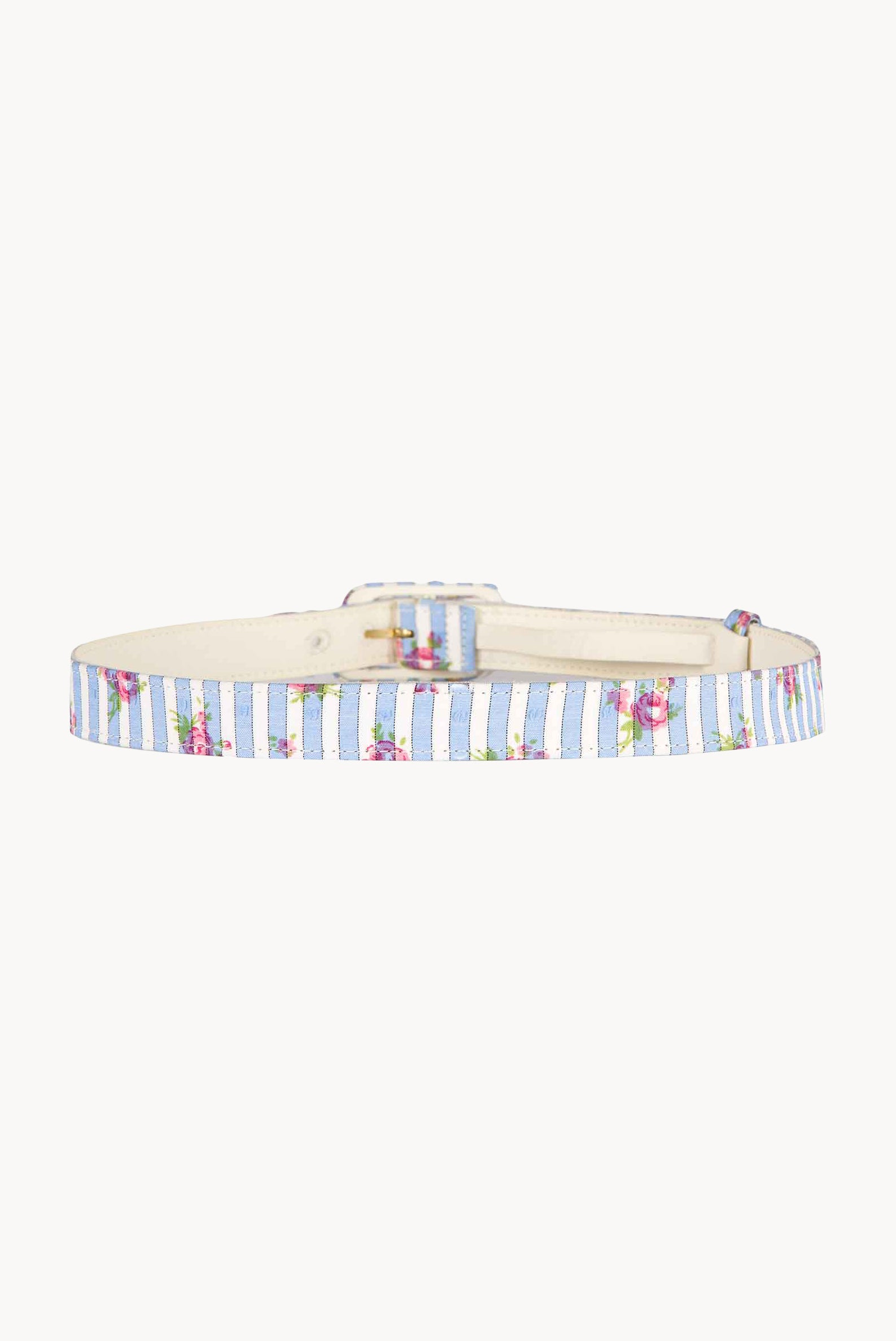 Cintura Blu a Righe con Rose