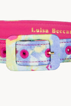 Cotton Printed Belt in Abstract Flowers
