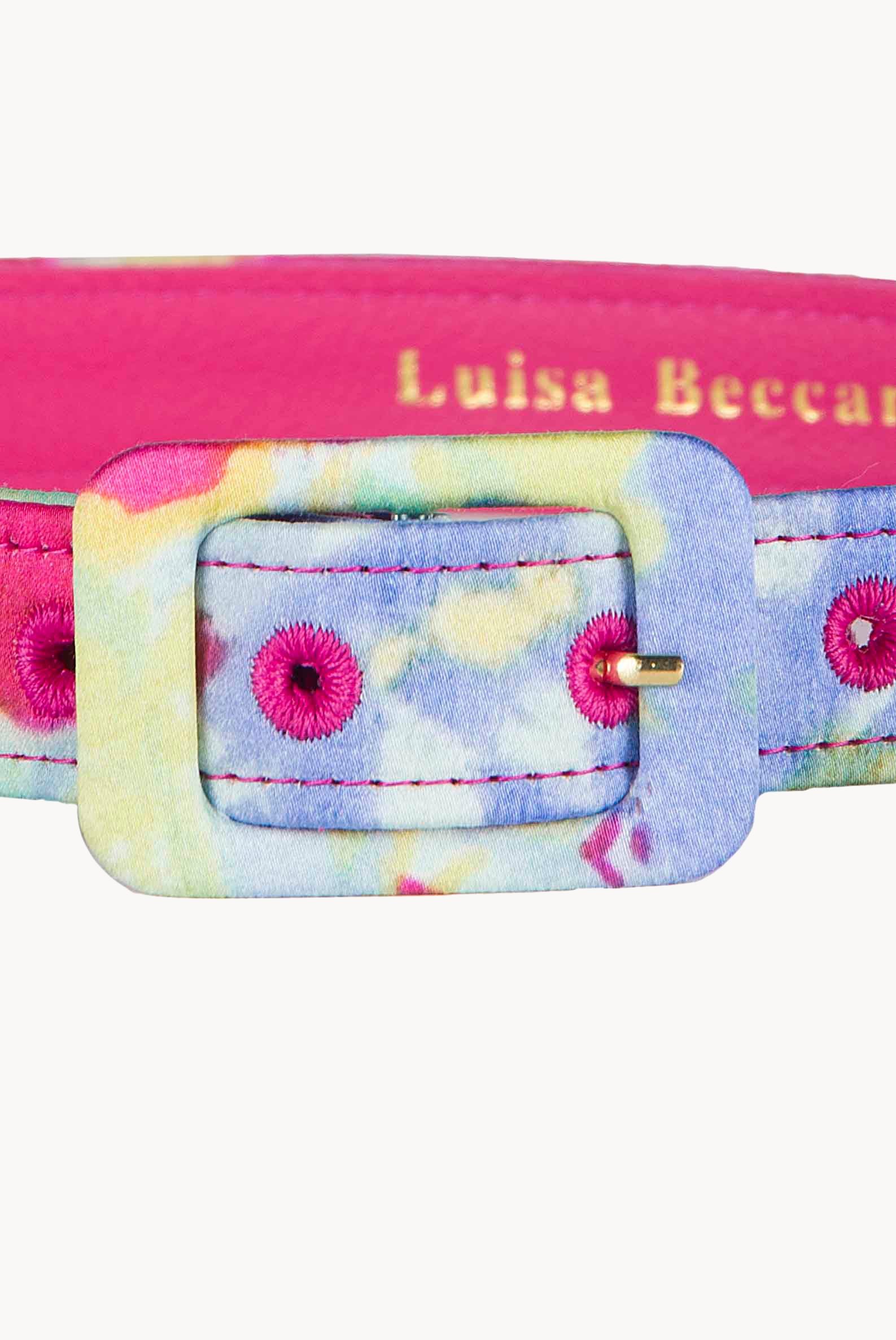 Cotton Printed Belt in Abstract Flowers