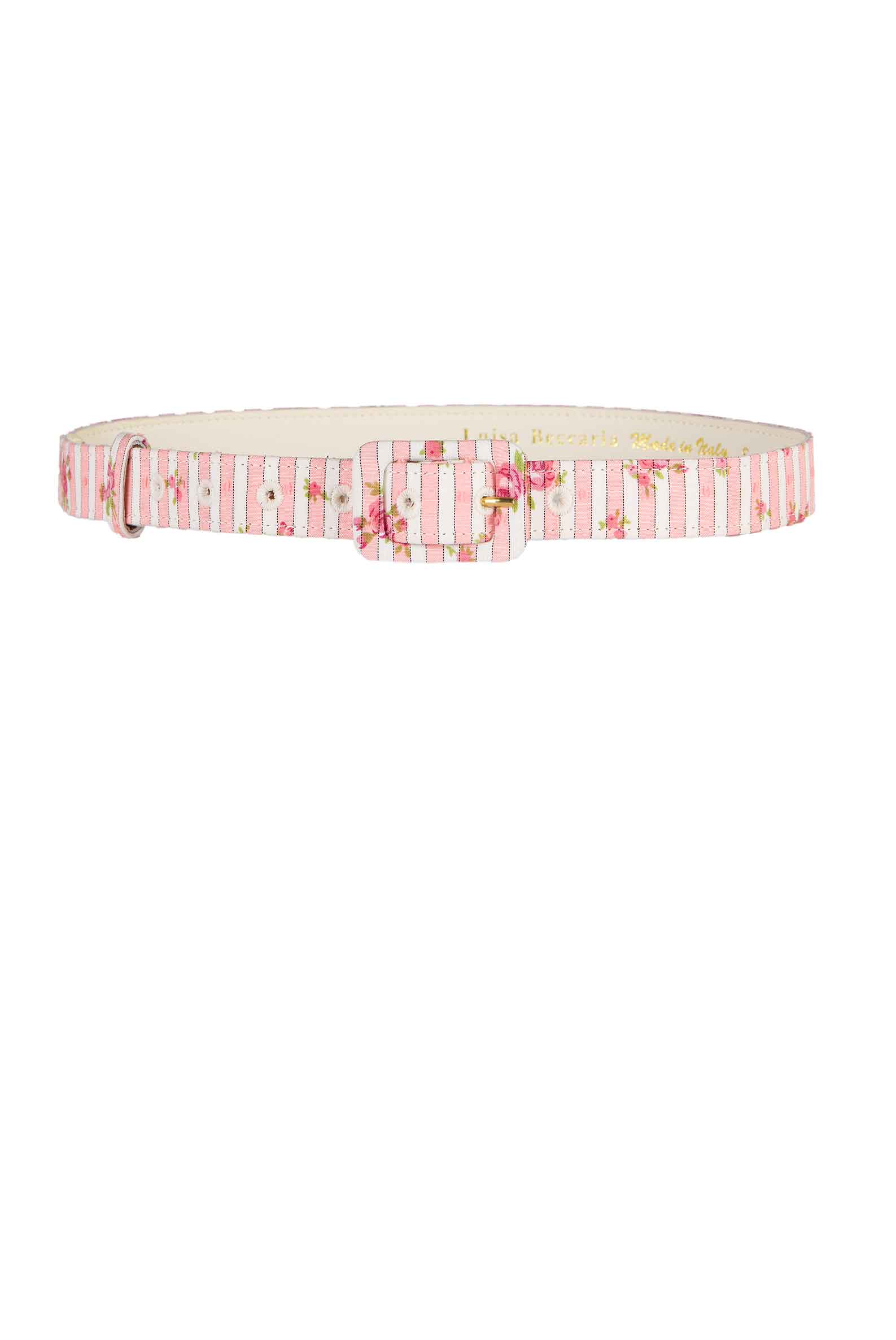 Cintura Rosa a Righe con Rose