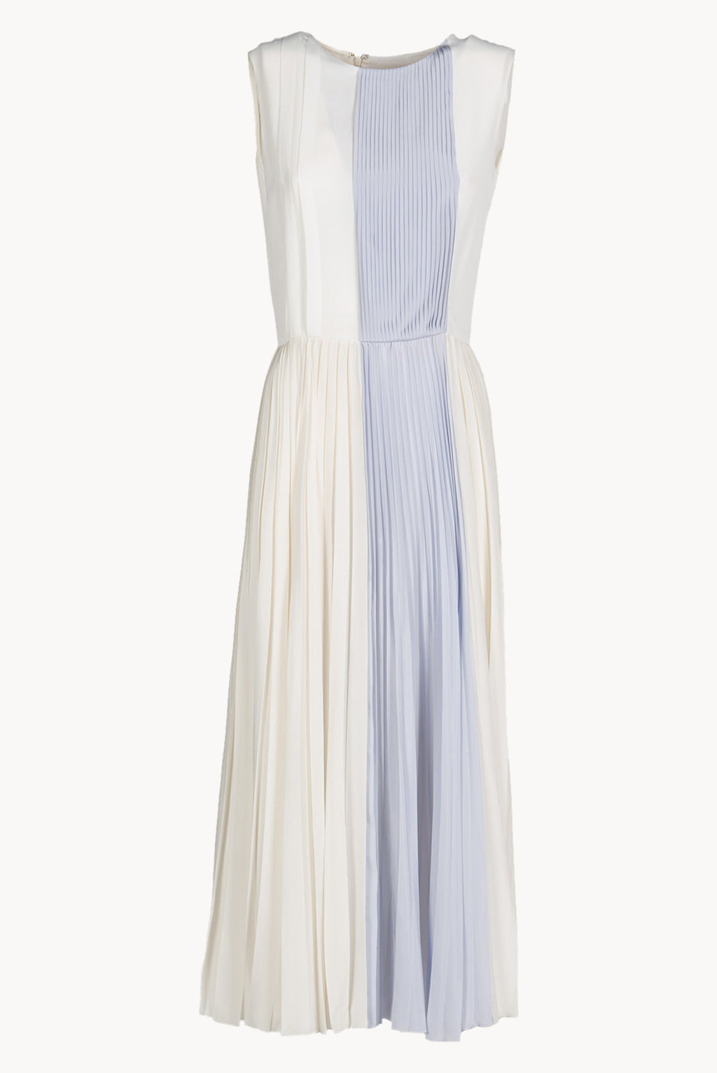 Pleated Two Tone Midi Dress