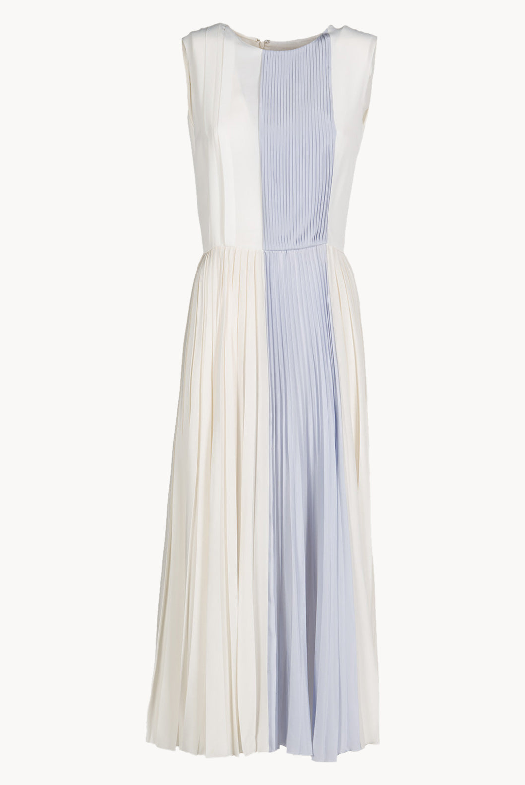Pleated Two Tone Midi Dress