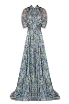 Vestito maxi in chiffon stampato