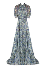 Vestito maxi in chiffon stampato