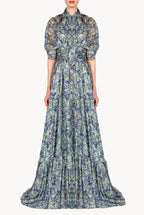 Printed Chiffon Maxi Dress