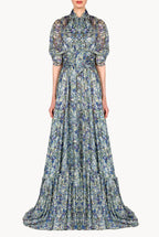 Printed Chiffon Maxi Dress