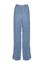 Pantaloni in lino a vita alta