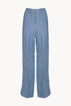 Pantaloni in lino a vita alta
