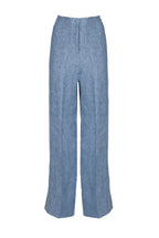 Pantaloni in lino a vita alta