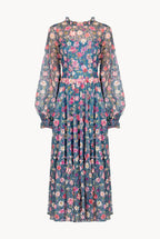 Vestito midi in pizzo stampato floreale