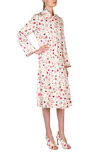 Cappotto in cotone piquet stampato floreale